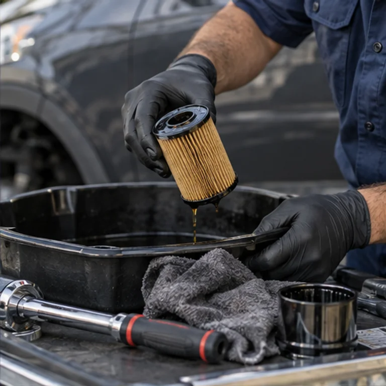 Filtre à huile et outils d’entretien automobile